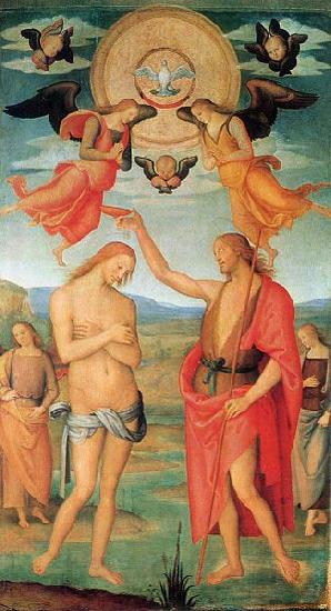 Pietro Perugino The Baptism of Christ Norge oil painting art